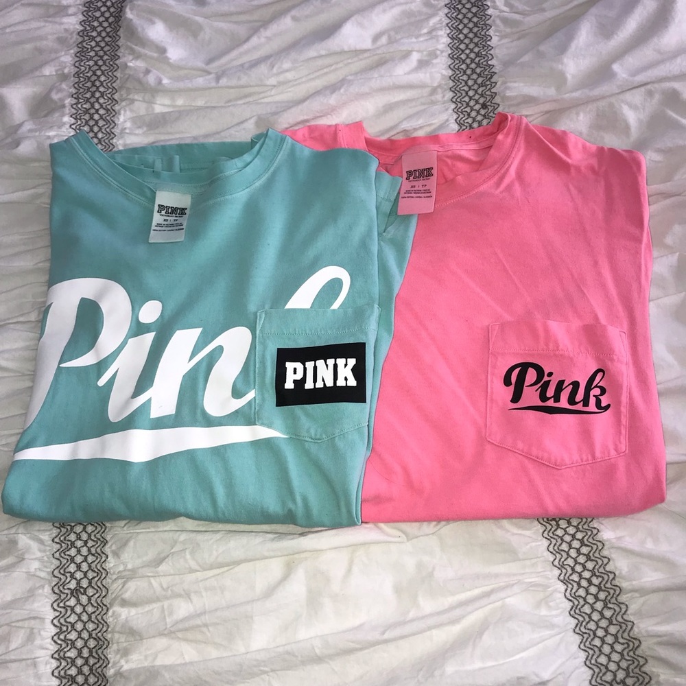 BOTH Long Sleeve Campus Pocket Tee PINK-VS